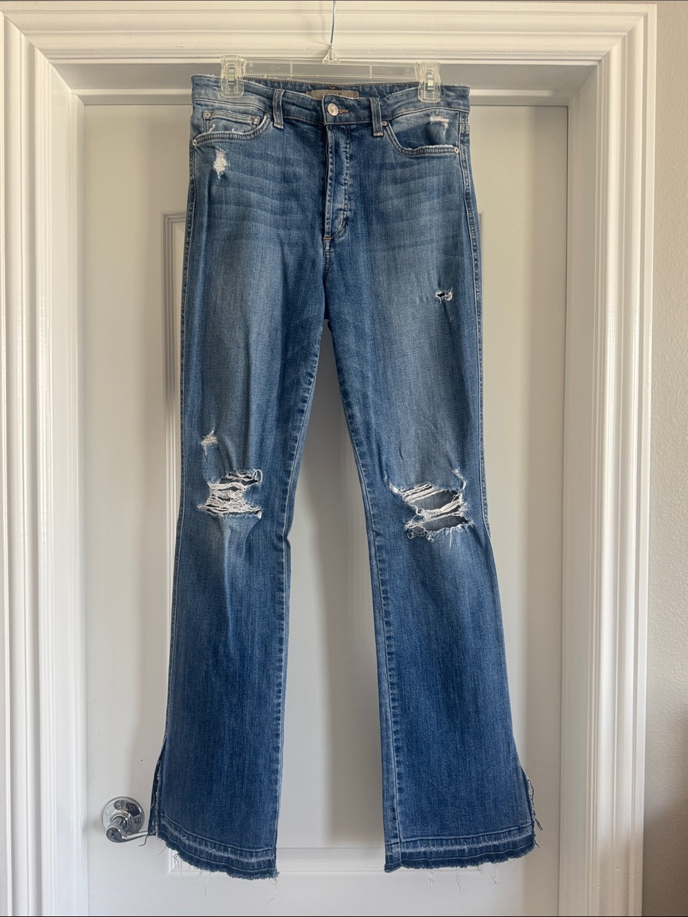 Joe's Jeans Distressed Blue Flare Jeans